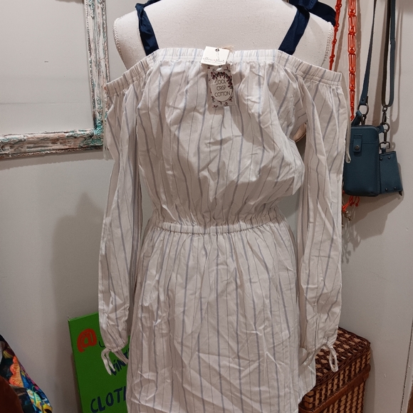 Ultra Flirt cotton ribbon shoulder ties , S/M ,  ultra cotton, NWT - Picture 2 of 5